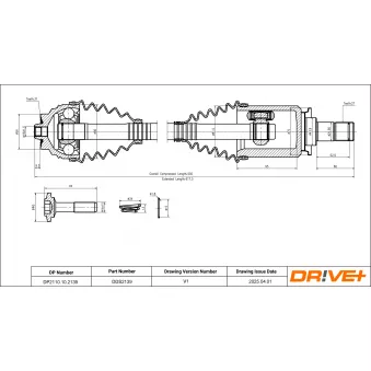 Arbre de transmission Dr!ve+ DP2110.10.2139