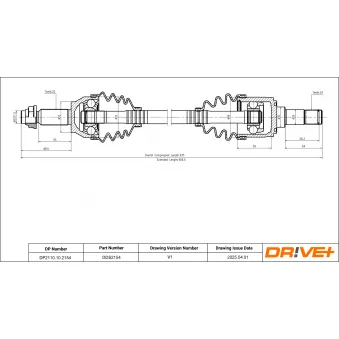 Arbre de transmission Dr!ve+ OEM FD8025600A