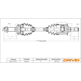 Arbre de transmission Dr!ve+ OEM 42310SXSA010M1