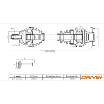 Arbre de transmission Dr!ve+ DP2110.10.2214