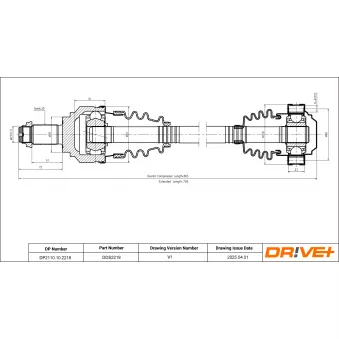 Arbre de transmission Dr!ve+ DP2110.10.2218