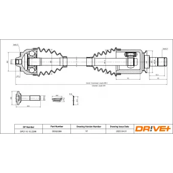 Arbre de transmission Dr!ve+ DP2110.10.2288
