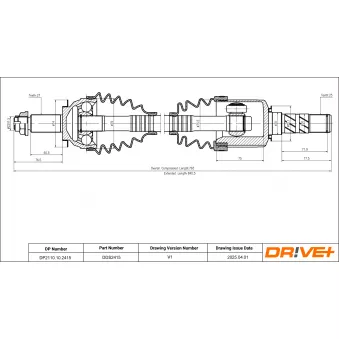 Arbre de transmission Dr!ve+ DP2110.10.2415