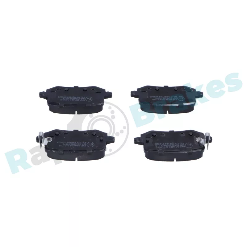 Jeu de 4 plaquettes de frein arrière RAP BRAKES R-P1705 - Visuel 1