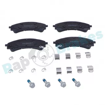 Jeu de 4 plaquettes de frein avant RAP BRAKES R-P1743 pour FORD RANGER 2.0 EcoBlue 4x4 - 130cv