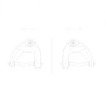 Triangle ou bras de suspension (train avant) CTR CQ0117R pour OPEL MERIVA 2.5 CRDi - 110cv