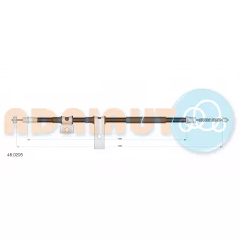 Tirette à câble, frein de stationnement arrière droit ADRIAUTO OEM 4506884C00