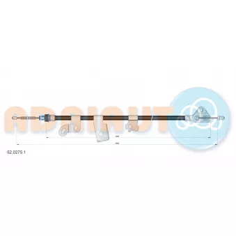 Tirette à câble, frein de stationnement arrière droit ADRIAUTO 52.0275.1 pour OPEL ASTRA 1.5 VVT-i TS - 150cv