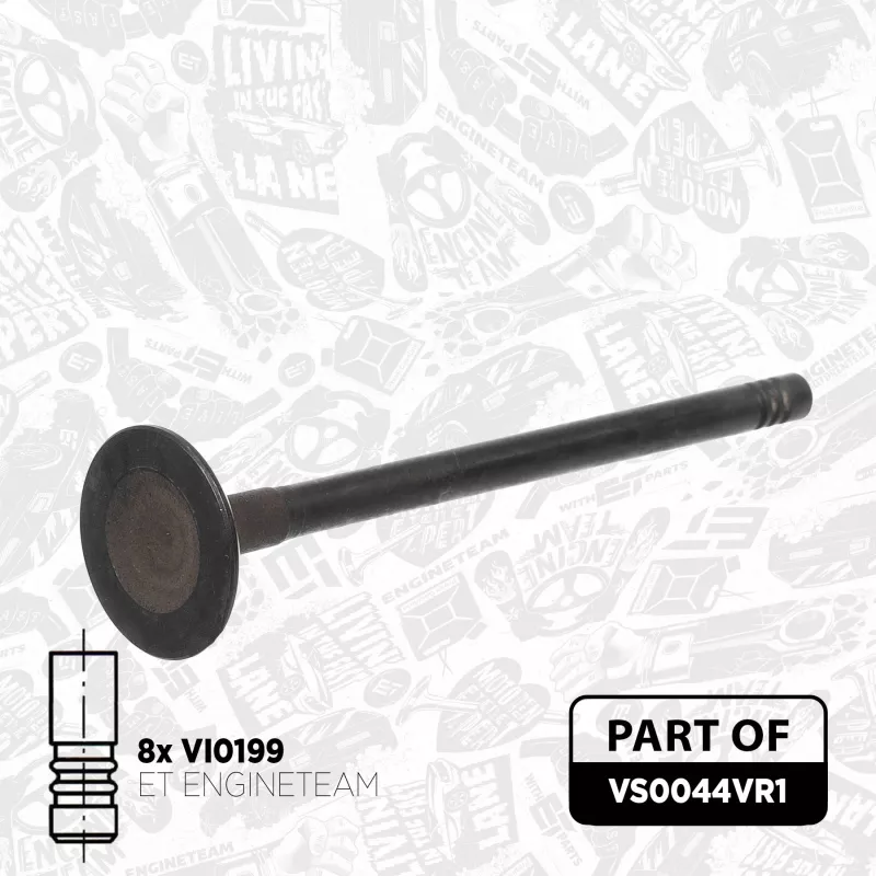 Kit de soupapes, soupapes d'admission/d'échappement ET ENGINETEAM VS0044VR1 - Visuel 2