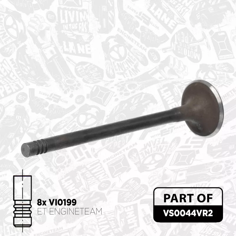 Kit de soupapes, soupapes d'admission/d'échappement ET ENGINETEAM VS0044VR2 - Visuel 1