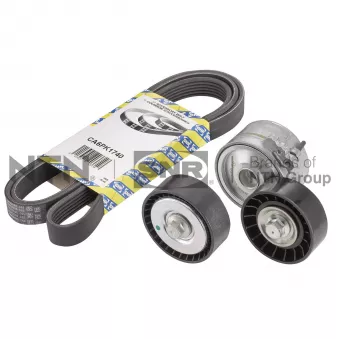 Jeu de courroies trapézoïdales à nervures SNR KA859.56 pour CITROEN C8 2.2 HDI - 128cv