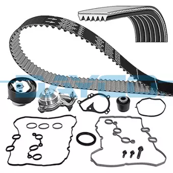 Pompe à eau + kit de courroie crantée DAYCO KBIOWP140K pour CITROEN JUMPY 1.2 PureTech 110 - 110cv