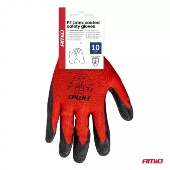 Gants de protection enduits de latex PE, 4 pièces, taille 10 (2 paires), 2121X AMIO 04637
