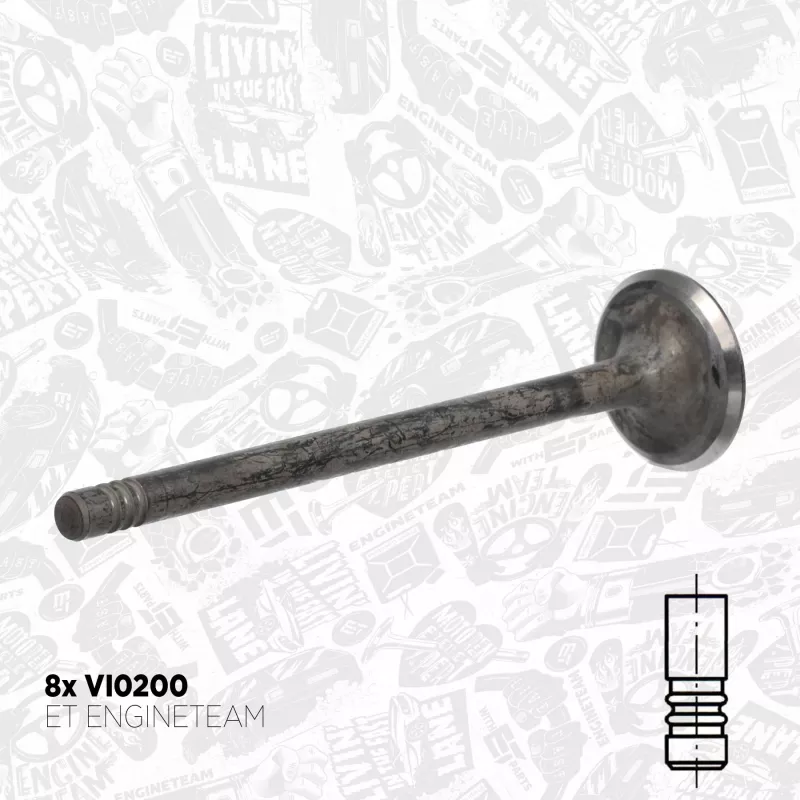 Kit de soupapes, soupapes d'admission/d'échappement ET ENGINETEAM VS0045 - Visuel 1