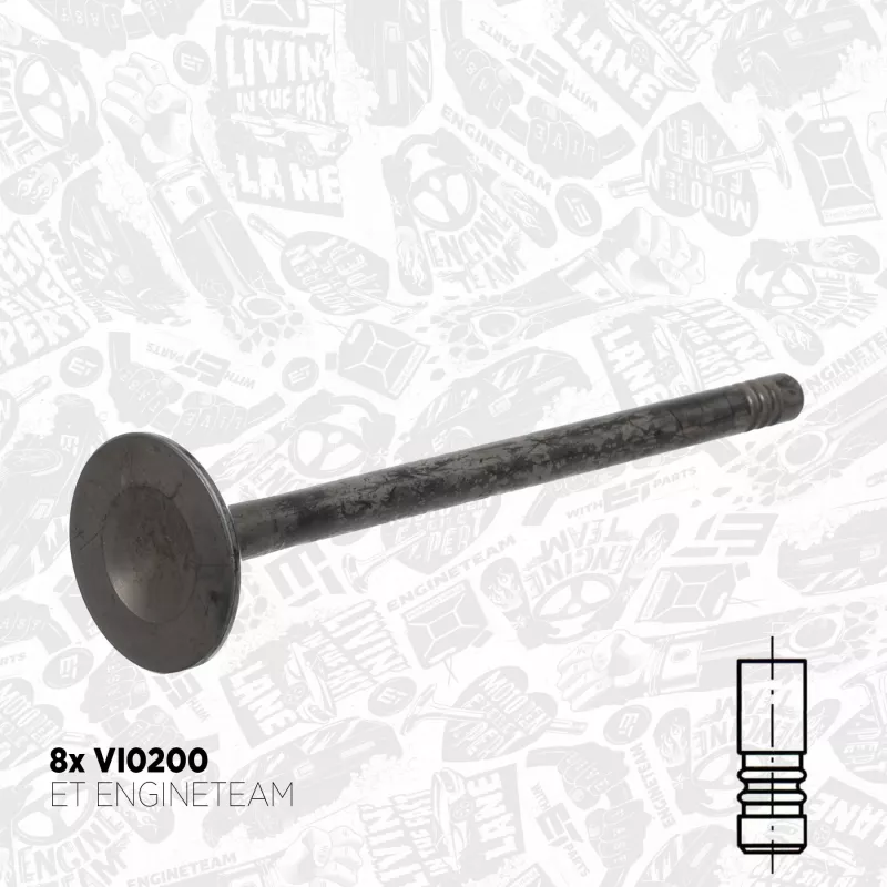 Kit de soupapes, soupapes d'admission/d'échappement ET ENGINETEAM VS0045 - Visuel 2