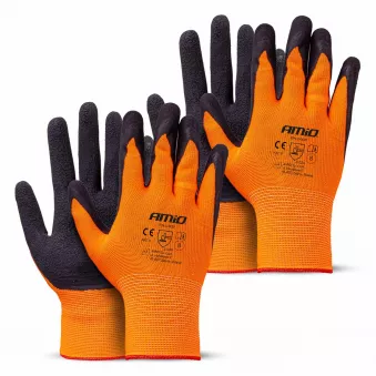 Gants de protection en polyester enduits de mousse de latex, taille 8 (2 paires), classe 2132X AMIO 04639