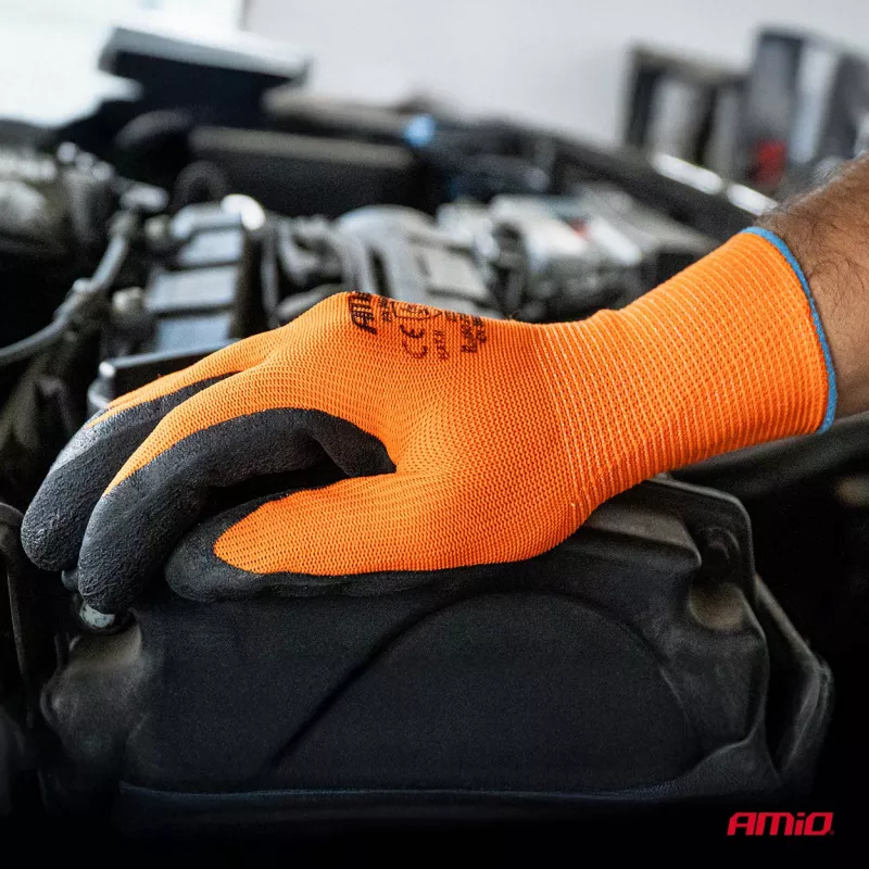 Gants de protection en polyester enduits de mousse de latex, taille 8 (2 paires), classe 2132X AMIO 04639 - Visuel 2