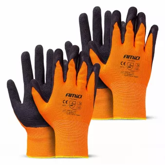 Gants de protection en polyester enduits de mousse de latex, taille 10 (2 paires) AMIO 04641