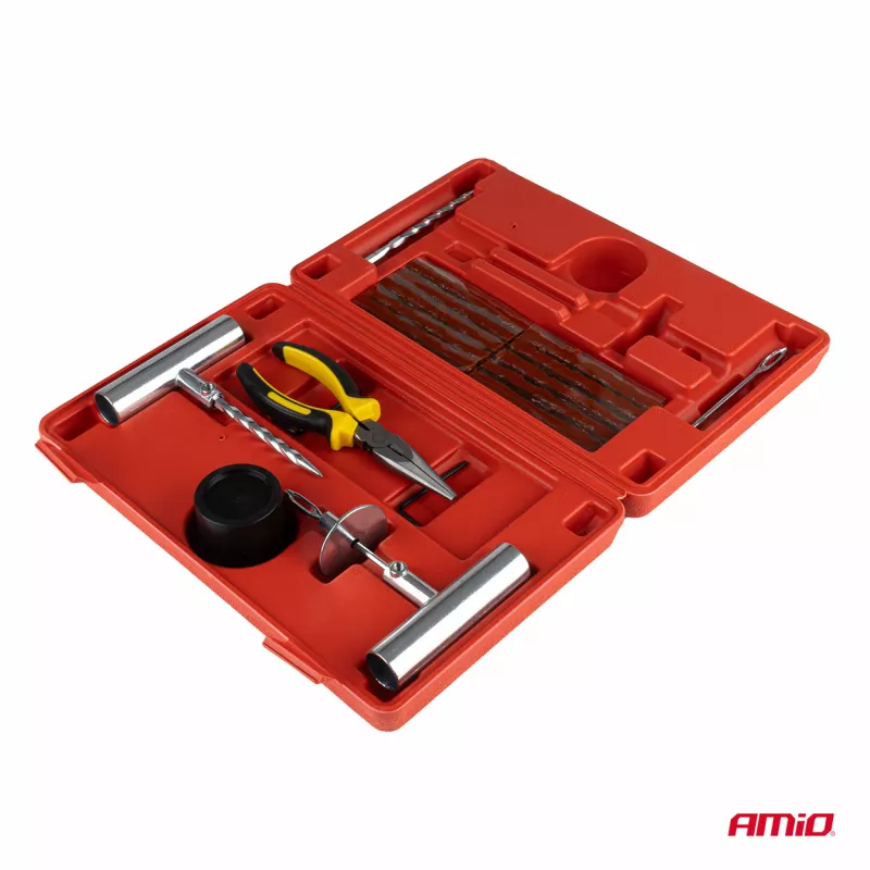 Kit de réparation pour pneus tubeless 38 pièces AMIO 04693 - Visuel 2