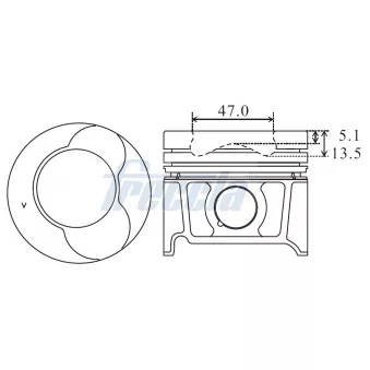 Piston FRECCIA OEM 7701475077