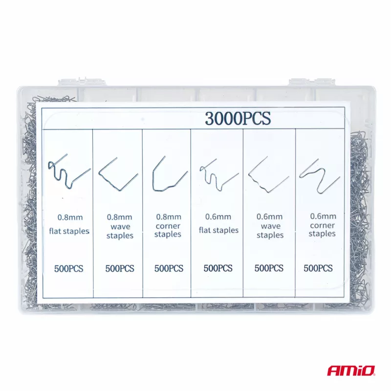 Jeu d'agrafes plastique 3000 pièces AMIO 04743 - Visuel 2