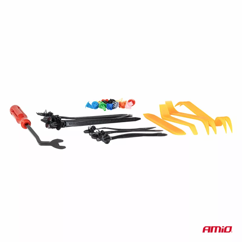 Kit de clips de carrosserie et outils de démontage 420+15 pièces AMIO 04744 - Visuel 2