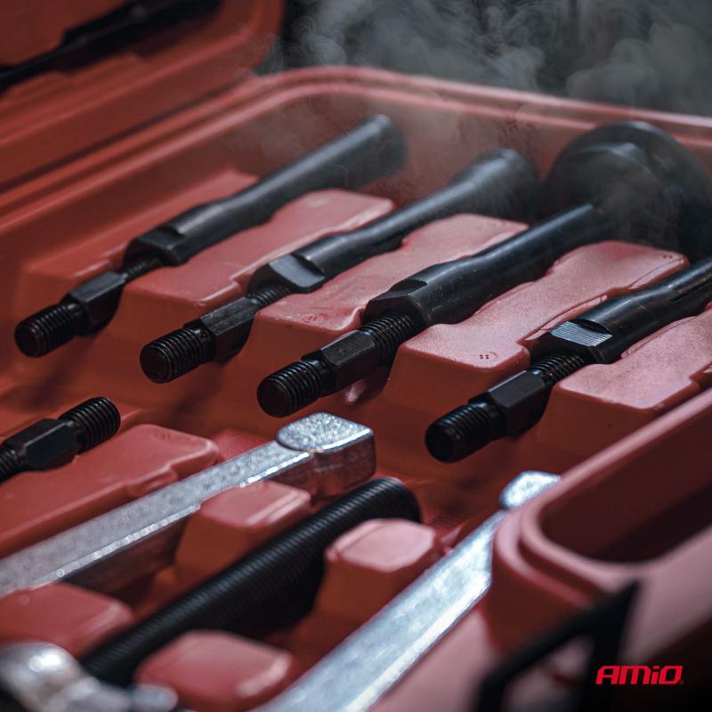 Coffret marteau à inertie extracteur de roulements 8–58 mm 16 pièces AMIO 04758 - Visuel 2