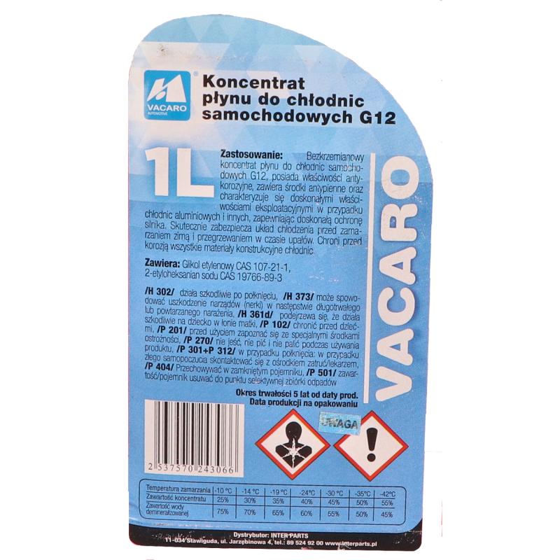 Antigel VACARO VACARO G12 1L KONC. - Visuel 2