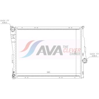 Radiateur, refroidissement du moteur AVA QUALITY COOLING OEM 17111611565