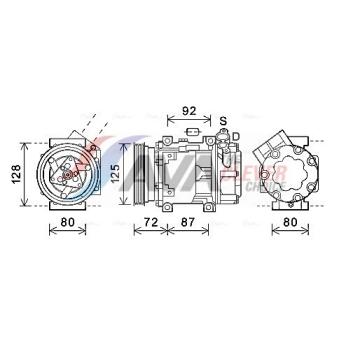 Compresseur, climatisation AVA QUALITY COOLING OEM 926009865R