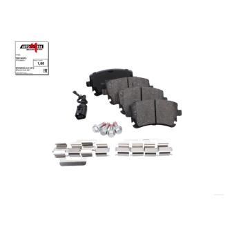 Jeu de 4 plaquettes de frein arrière AUTOMEGA OEM 7E0698451