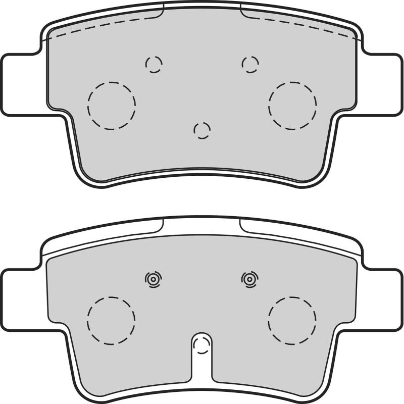 Jeu de 4 plaquettes de frein arrière VALEO 302634 - Visuel 1