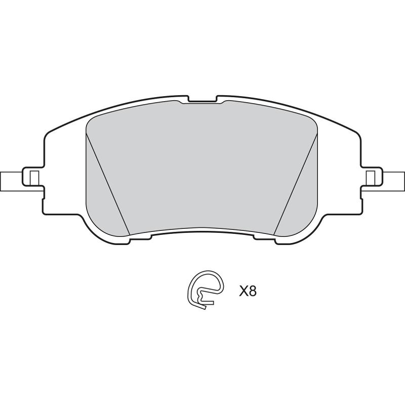 Jeu de 4 plaquettes de frein avant VALEO 302775 - Visuel 1