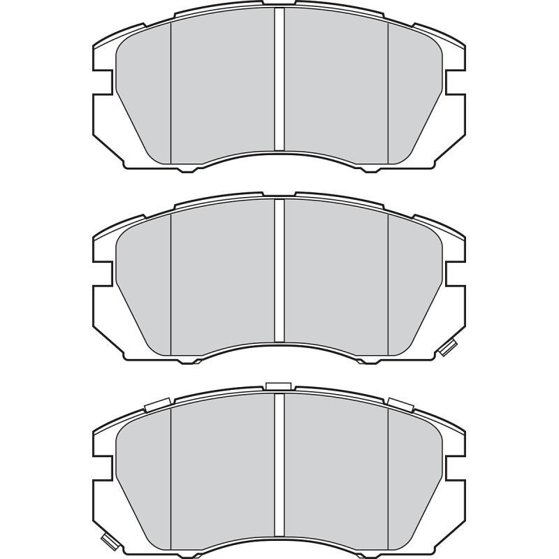 Jeu de 4 plaquettes de frein avant VALEO 302798 - Visuel 1