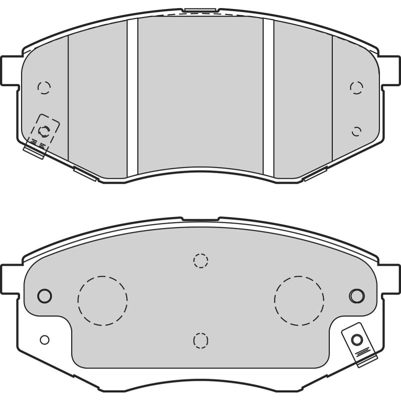 Jeu de 4 plaquettes de frein avant VALEO 302734 - Visuel 1