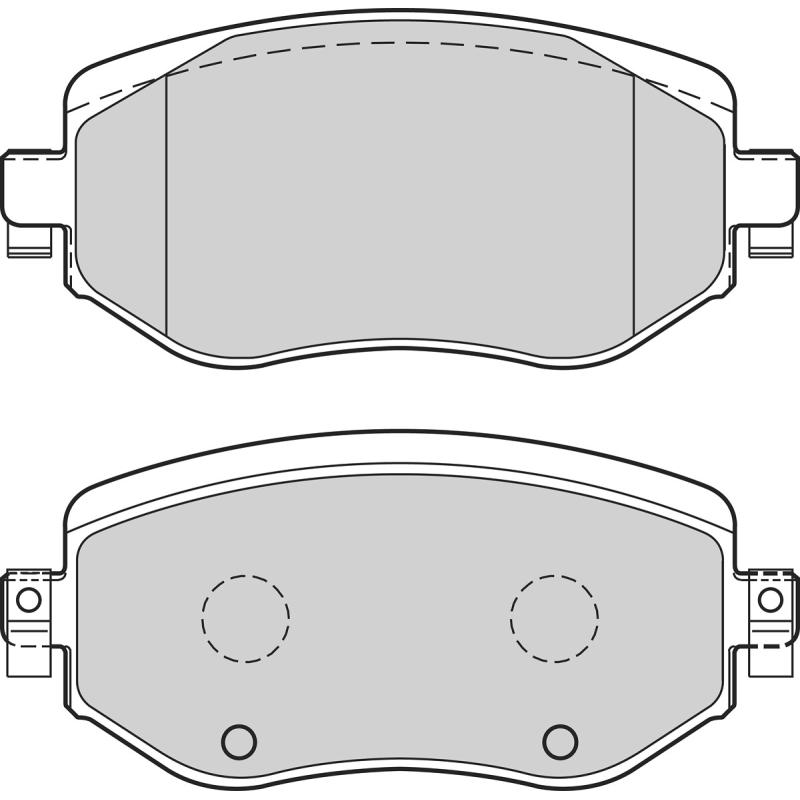 Jeu de 4 plaquettes de frein avant VALEO 302735 - Visuel 1