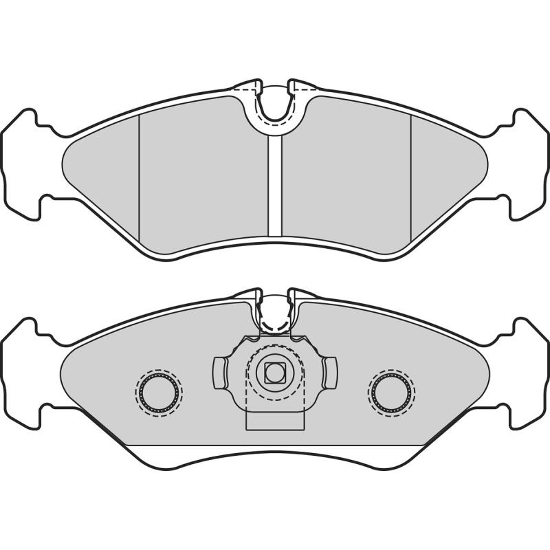 Jeu de 4 plaquettes de frein arrière VALEO 302755 - Visuel 1