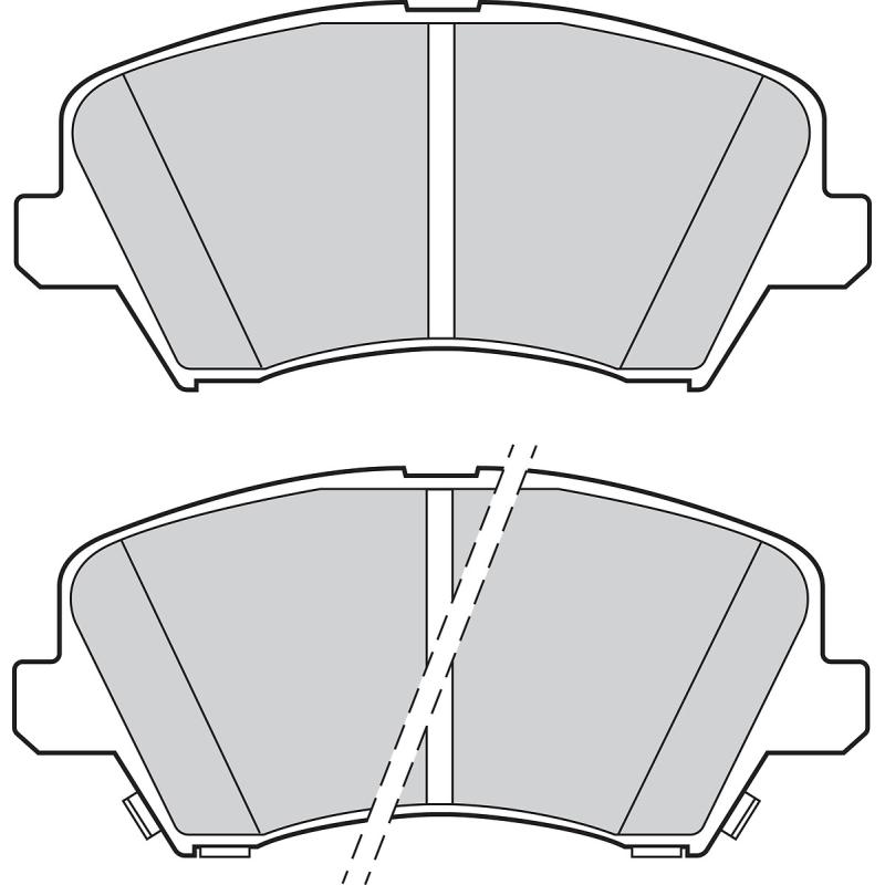 Jeu de 4 plaquettes de frein avant VALEO 302887 - Visuel 1