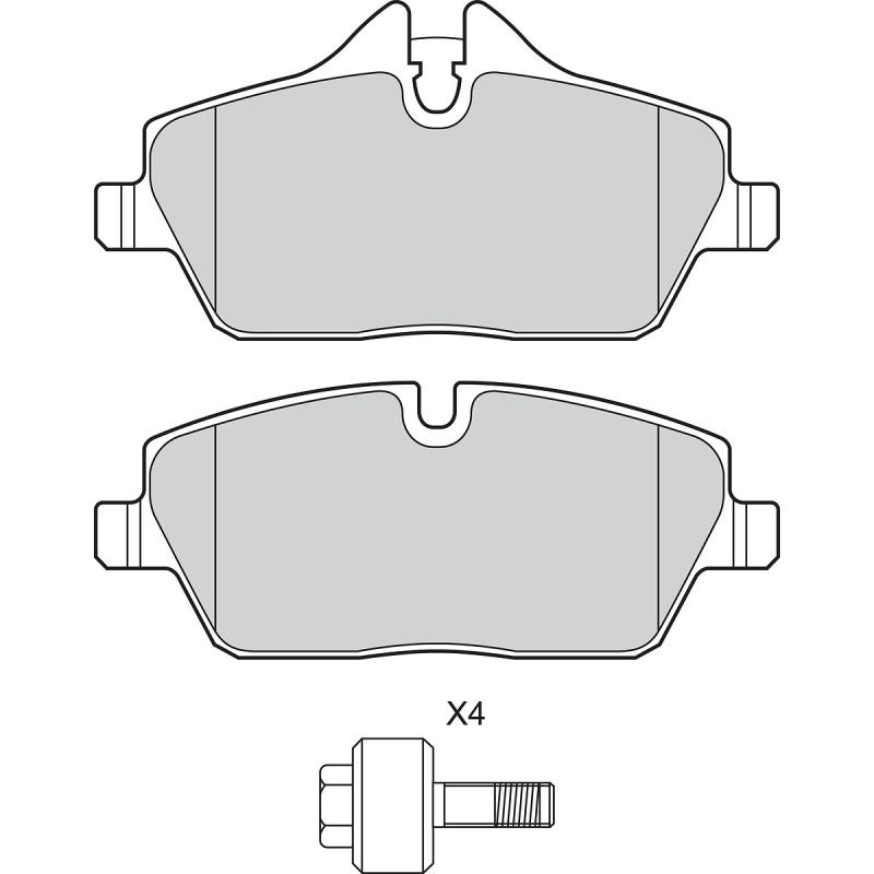 Jeu de 4 plaquettes de frein avant VALEO 302901 - Visuel 1