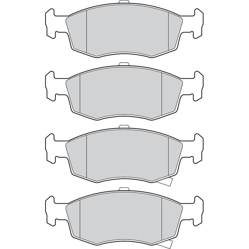 Jeu de 4 plaquettes de frein avant VALEO 302942 - Visuel 1