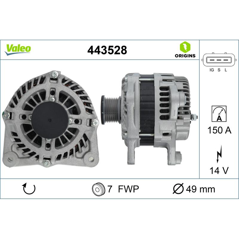 Alternateur VALEO 443528 - Visuel 1