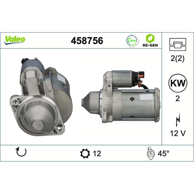 Démarreur VALEO 458756 - Visuel 1