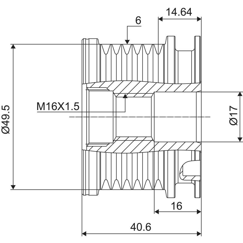 Poulie roue libre, alternateur VALEO 588014 - Visuel 2