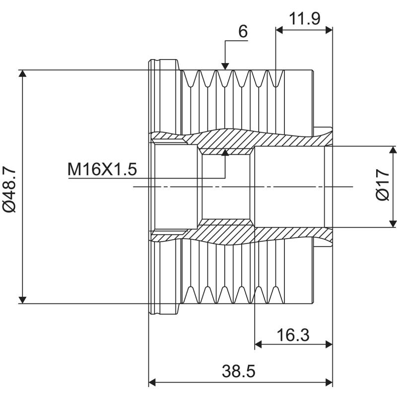 Poulie roue libre, alternateur VALEO 588029 - Visuel 2