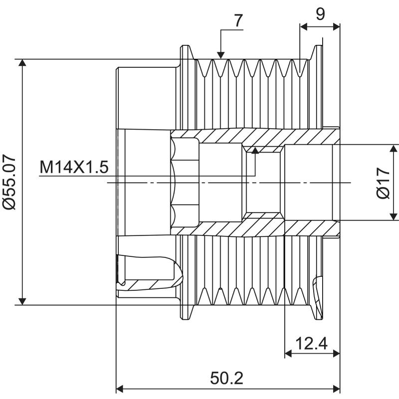 Poulie roue libre, alternateur VALEO 588130 - Visuel 2