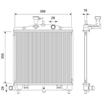 Radiateur, refroidissement du moteur VALEO 701185