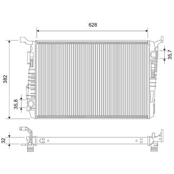 Radiateur, refroidissement du moteur VALEO OEM 8200880550