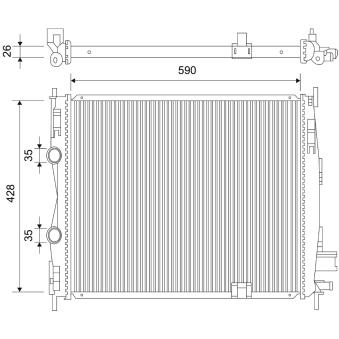 Radiateur, refroidissement du moteur VALEO OEM 21410BR40A