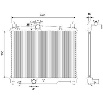 Radiateur, refroidissement du moteur VALEO OEM 16410YZZ01