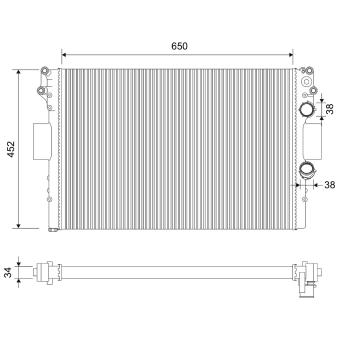 Radiateur, refroidissement du moteur VALEO OEM 500396429
